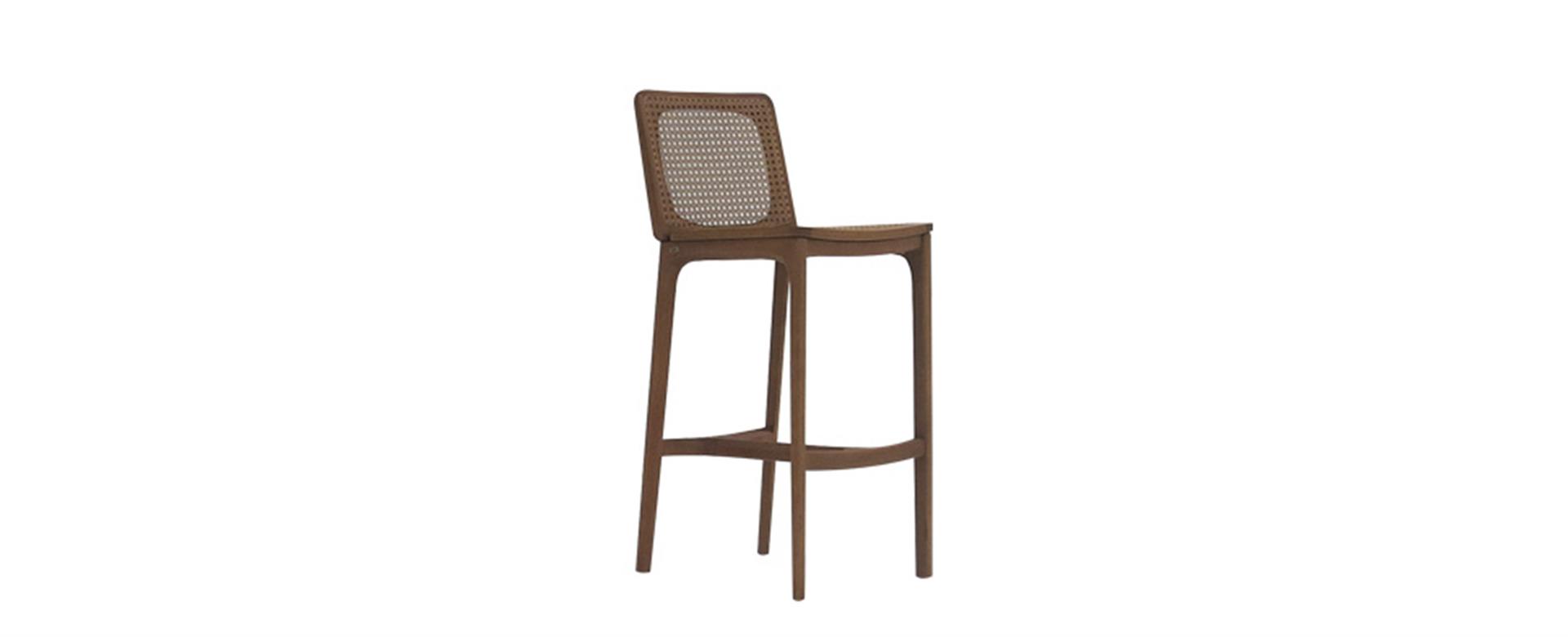 Banqueta Mellow encosto palha