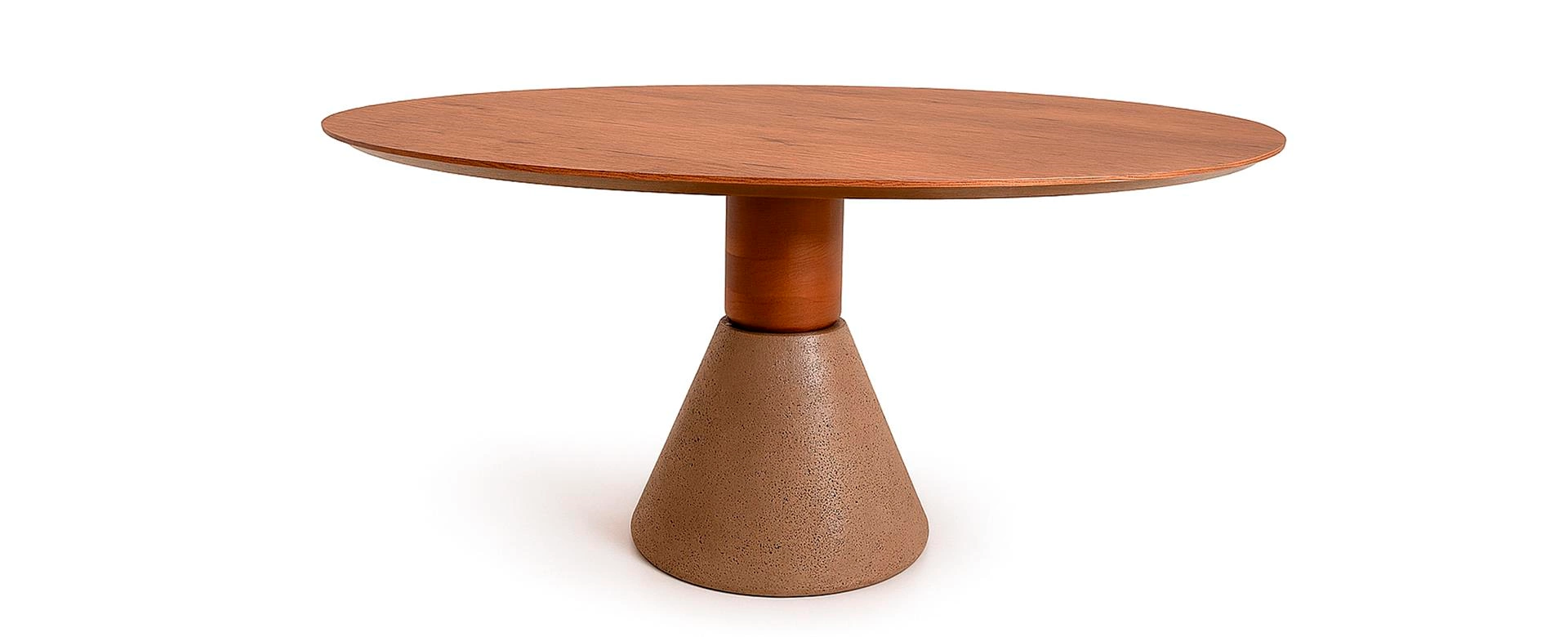 Mesa de jantar Luca redonda com tampo yasmim 203 
