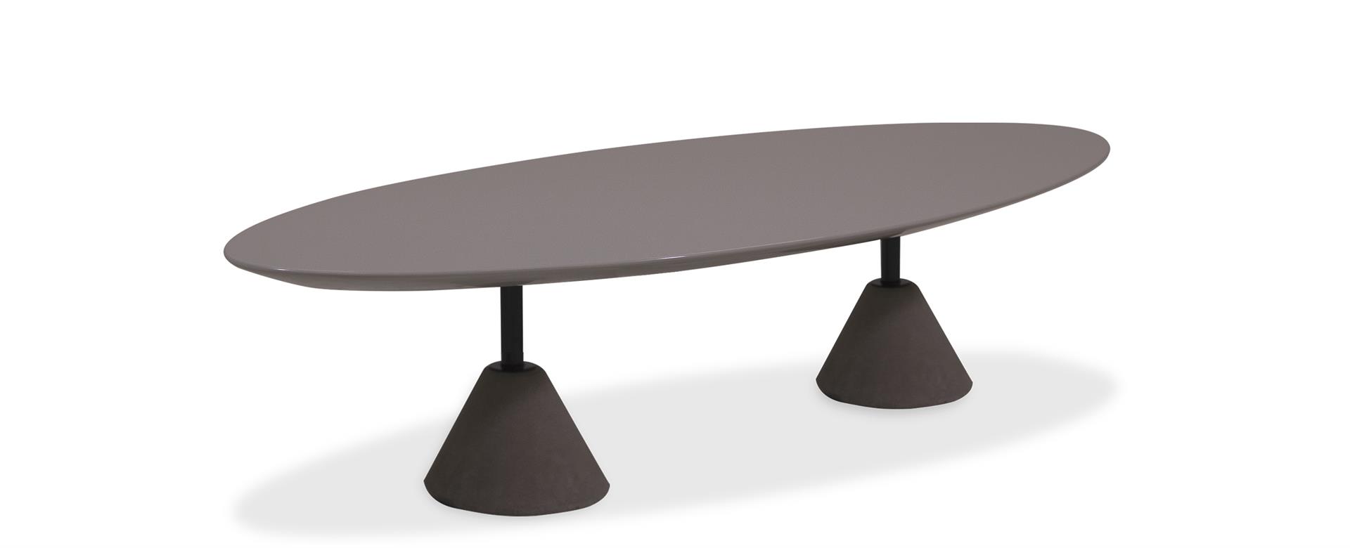  Mesa de Centro Osaka Oval com 2 bases