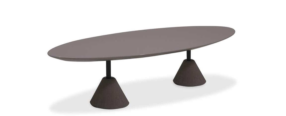  Mesa de Centro Osaka Oval com 2 bases 457 