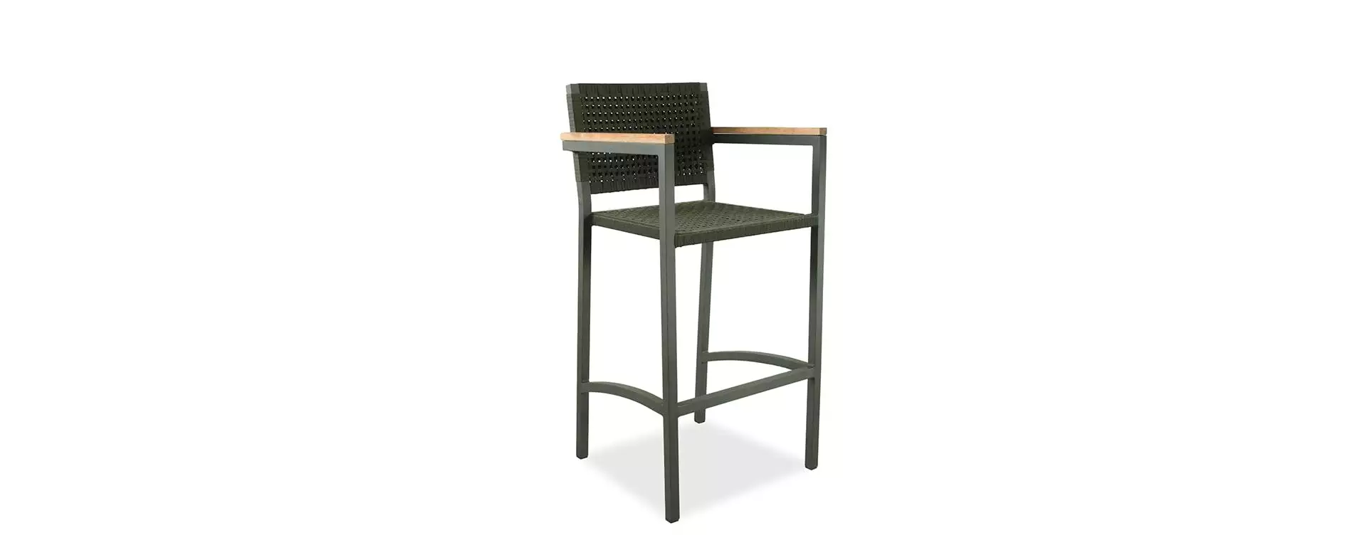 Banqueta Hera Com Braço Detalhe Madeira 640 