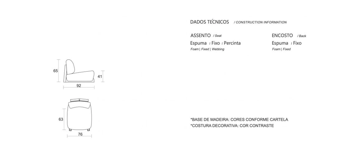 Poltrona Virtus 996 desenho