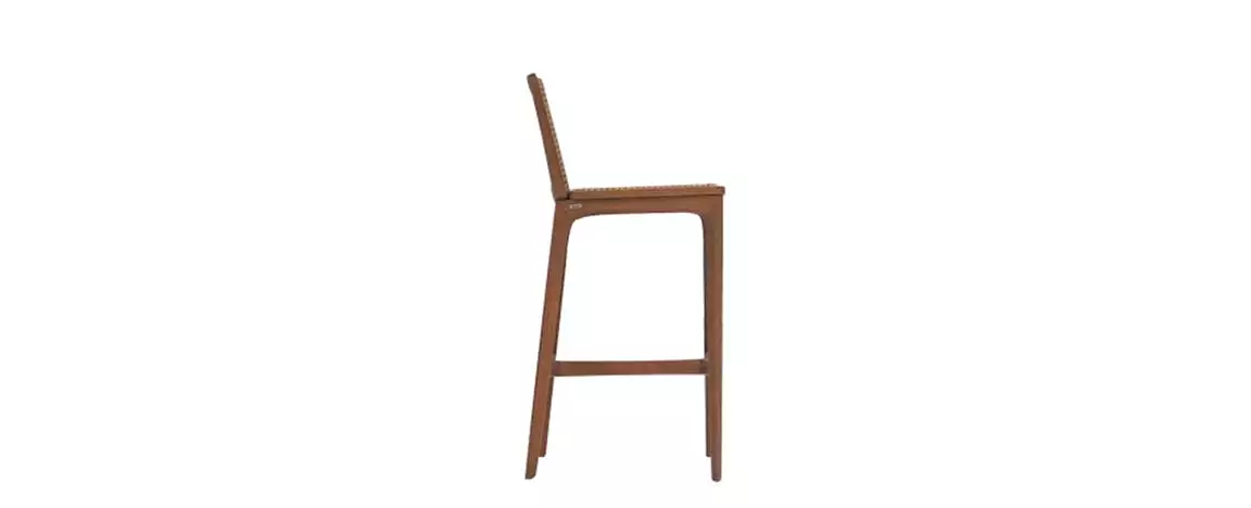 Banqueta Mellow encosto palha 532 lateral 2