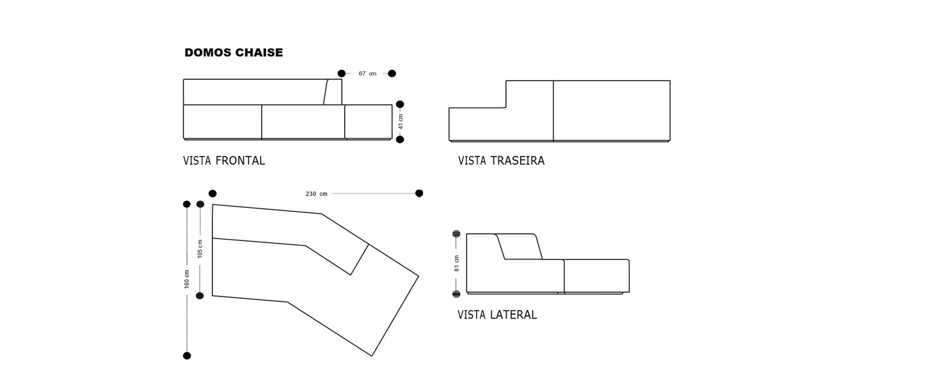 Chaise Domos 489 desenho