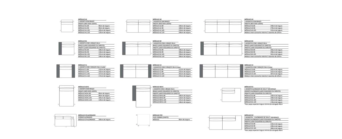 Sofá Ton 30 desenho tecnico 1