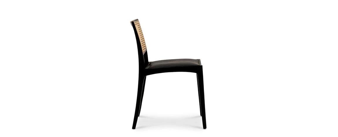 Cadeira Aurea Encosto Palha 532 lateral