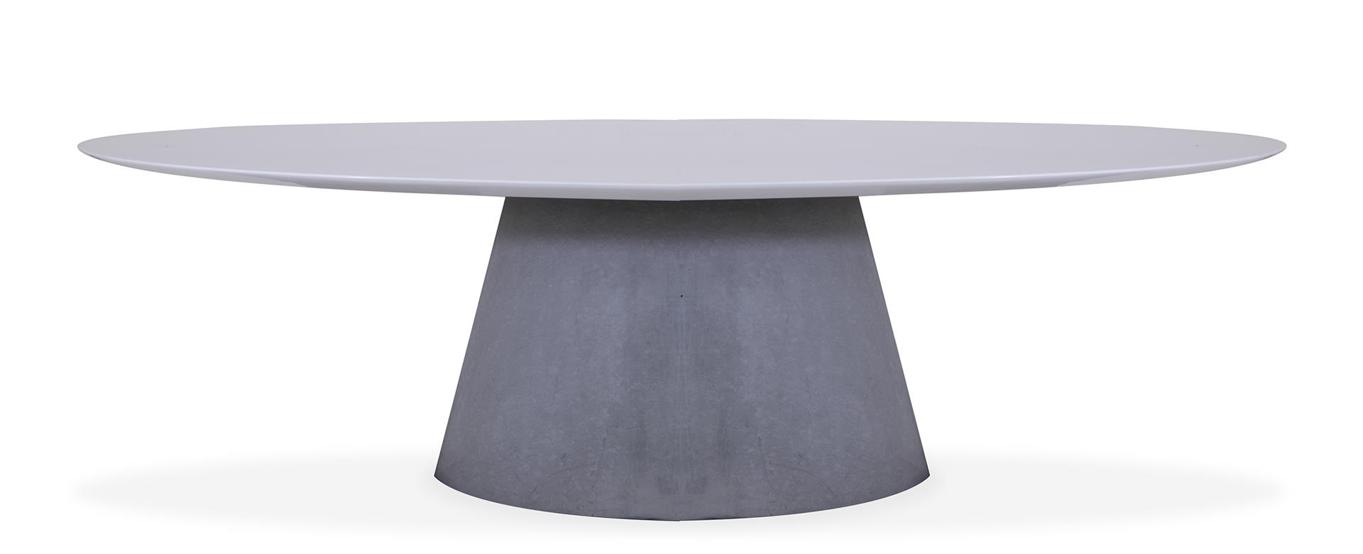 Mesa de Jantar Vick Oval Resina com base Concreto NI55 457 