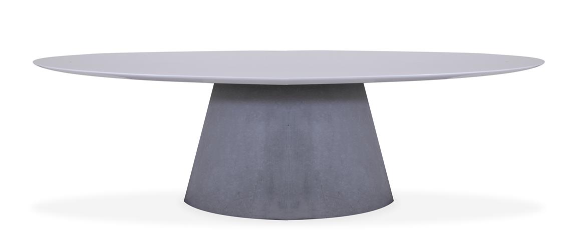 Mesa de Jantar Vick Oval Resina com base Concreto NI55 457 