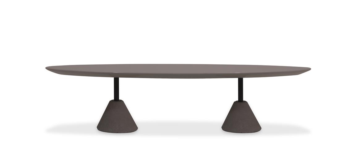  Mesa de Centro Osaka Oval com 2 bases 457 