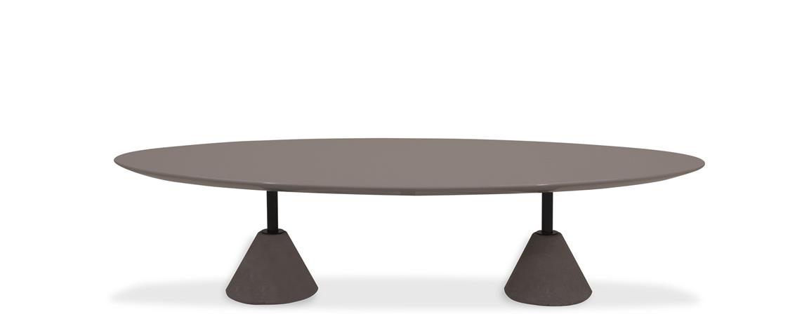  Mesa de Centro Osaka Oval com 2 bases 457 