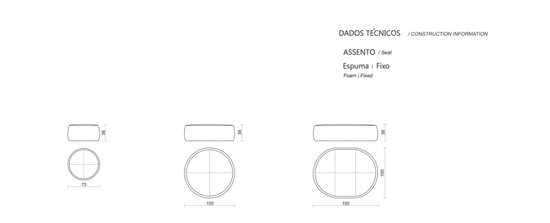 Puff Pescara Oval 996 desenho