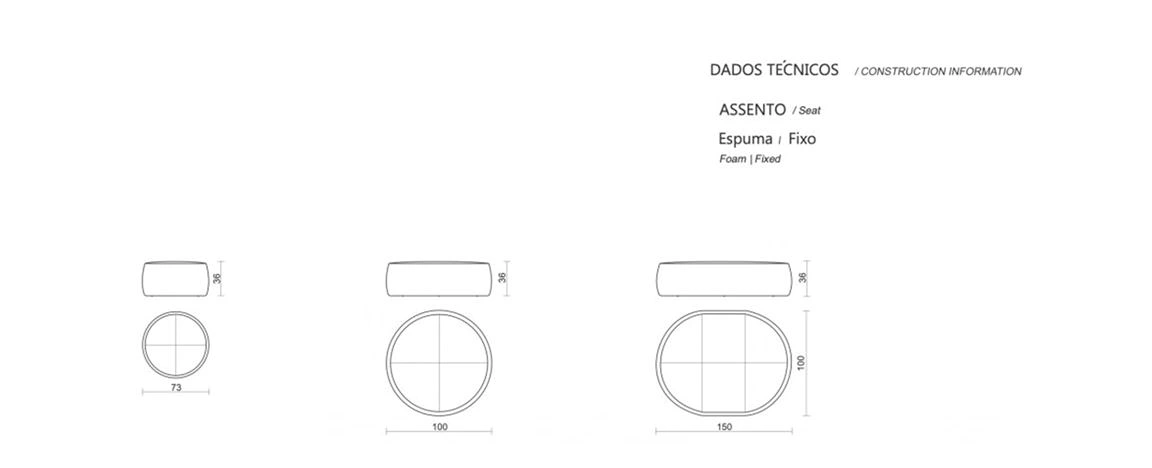Puff Pescara Oval 996 desenho
