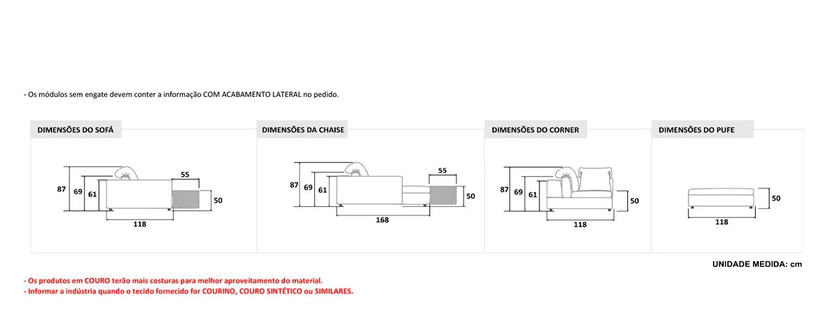 Sofá Retrátil Cozy 30 desenho tecnico 2