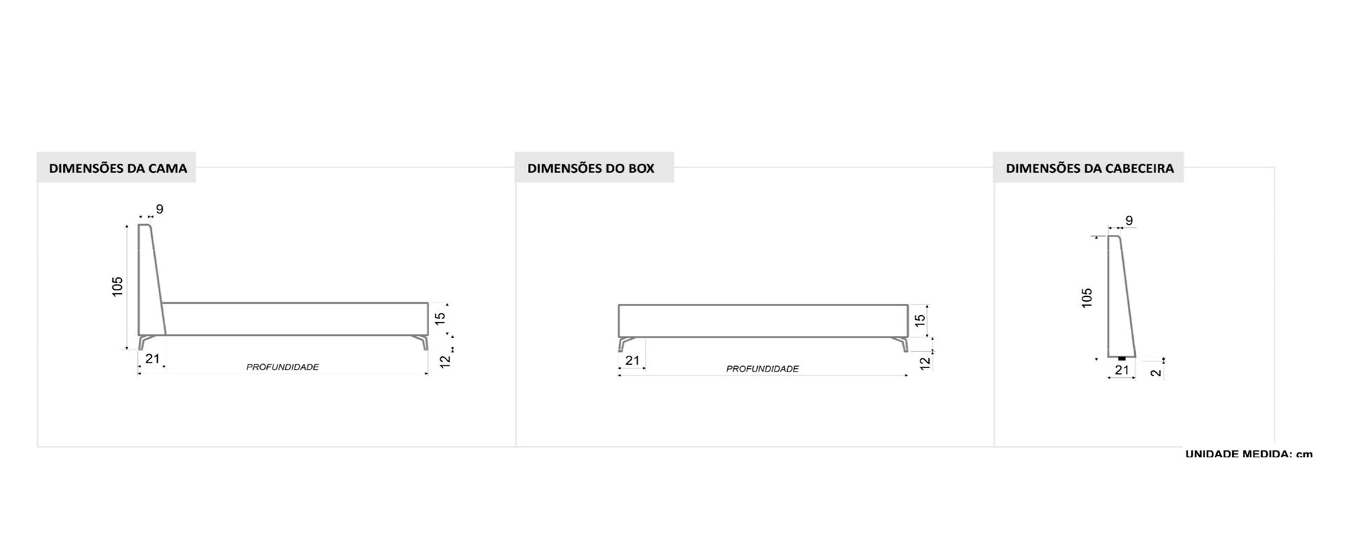 Cama Sigma 30 desenho tecnico 2