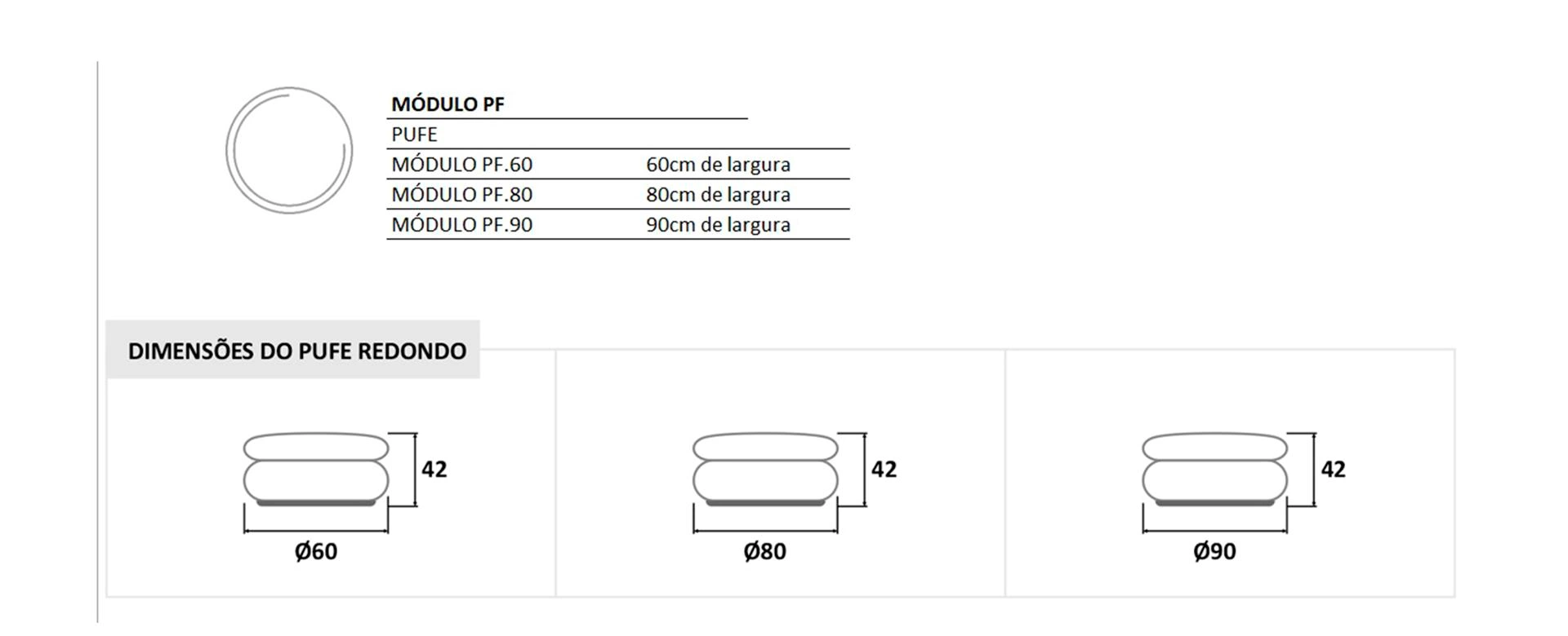 Puff Suri 30 desenho tecnico