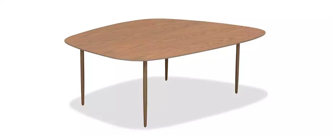 Mesa de Centro Shape 722 madeira lateral